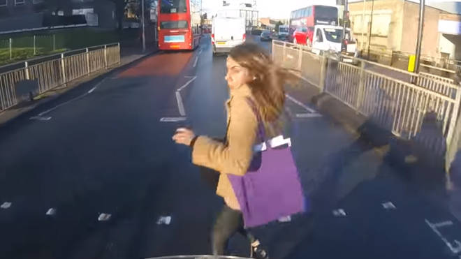 Motorcycle hits women running for London Bus