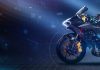 The future of motorcycle riding is about to get a lot more automated Modern sports motorcycle technology concept with highlighted par