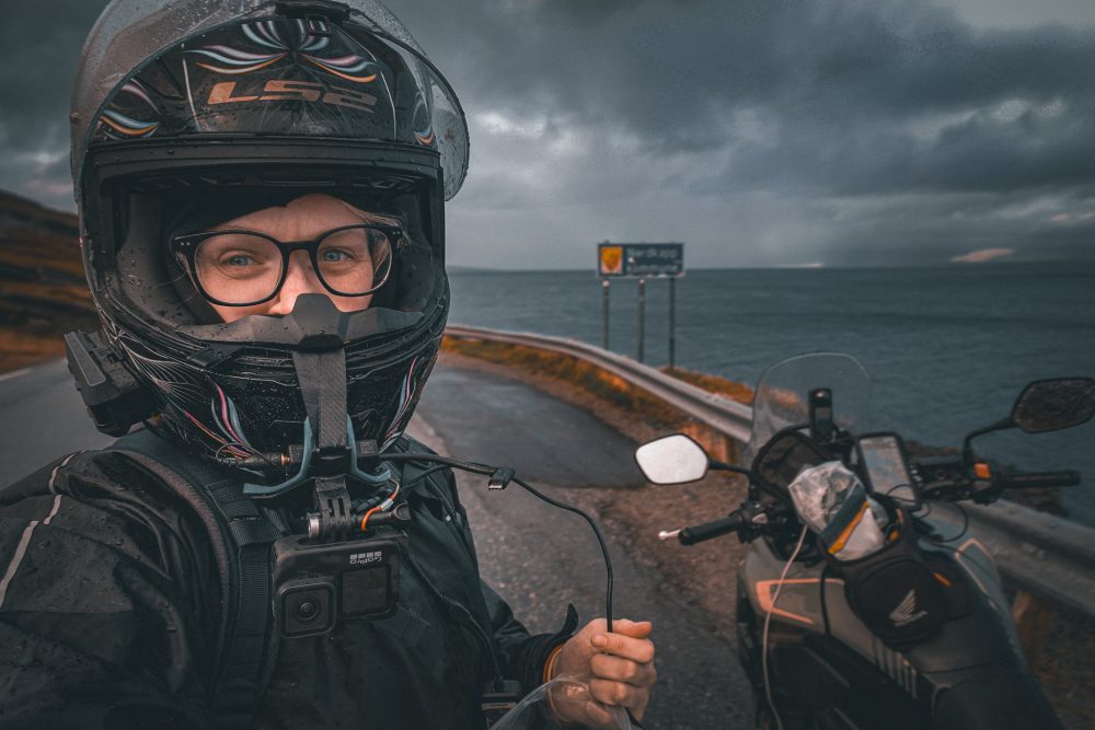 Motorcycle in Nordkapp