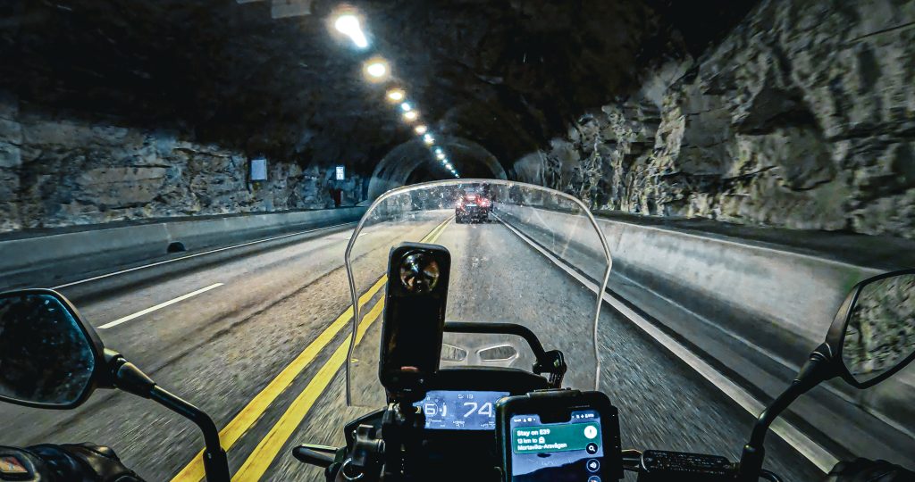 Motorbiking through Norway Tunnels